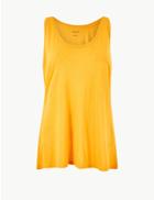 Marks & Spencer Relaxed Fit Slub Vest Top Yellow