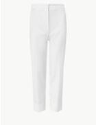 Marks & Spencer Straight 7/8th Leg Trousers Soft White
