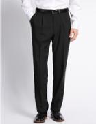 Marks & Spencer Single Pleat Trousers Black