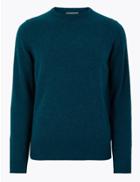 Marks & Spencer Pure Extra Fine Lambswool Crew Neck Jumper Teal