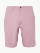 Marks & Spencer Slim Fit Cotton Shorts With Stretch Pale Pink