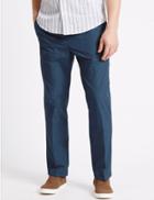Marks & Spencer Regular Fit Pure Cotton Trousers Denim
