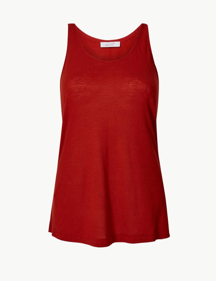 Marks & Spencer Round Neck Vest Top Sienna