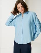 Marks & Spencer Oversized Long Sleeve Shirt Chambray