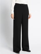 Marks & Spencer Stitched Wide Leg Trousers Black