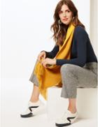 Marks & Spencer Double Sided Brushed Scarf Ochre