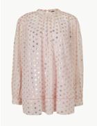 Marks & Spencer Polka Dot Long Sleeve Blouse Light Pink