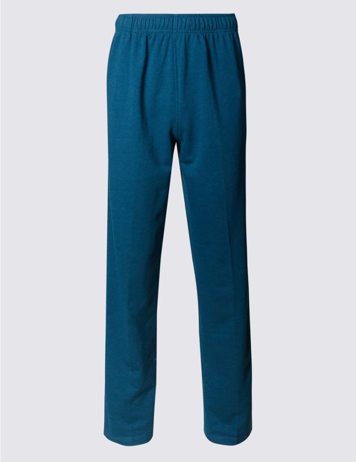 Marks & Spencer Cotton Rich Joggers Teal Mix