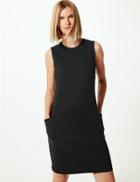Marks & Spencer Ponte Patch Pocket Shift Dress Black