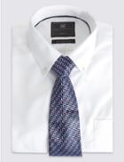 Marks & Spencer Pure Silk Zigzag Print Tie Multi