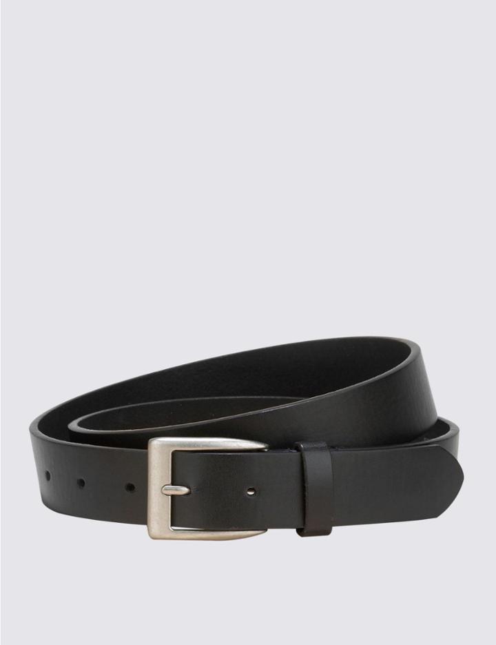 Marks & Spencer Square Buckle Notched Belt Black