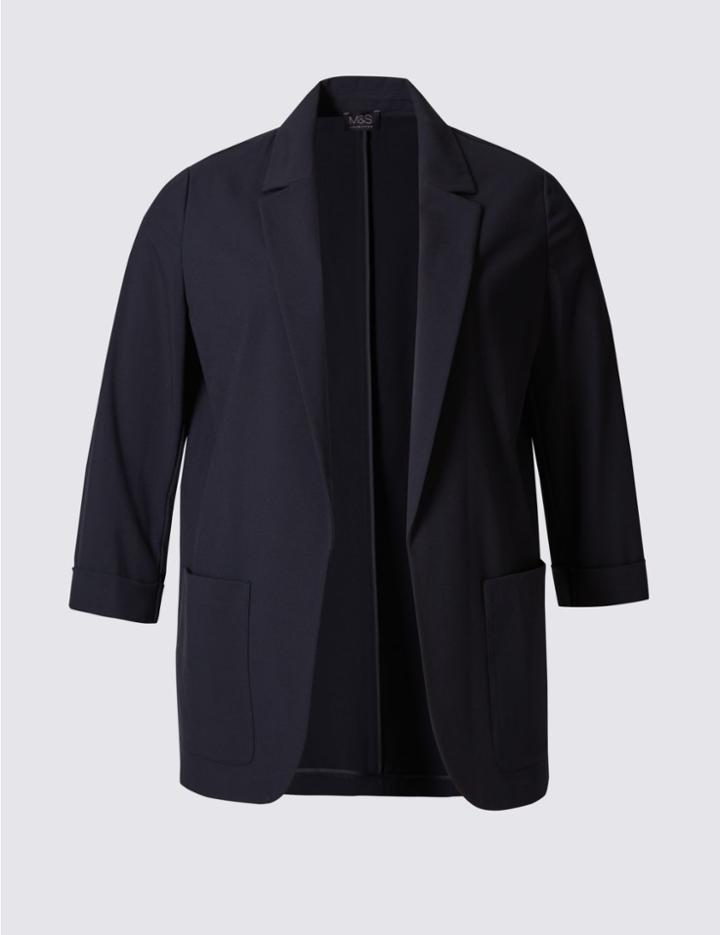 Marks & Spencer Plus Patch Pocket Jacket Navy