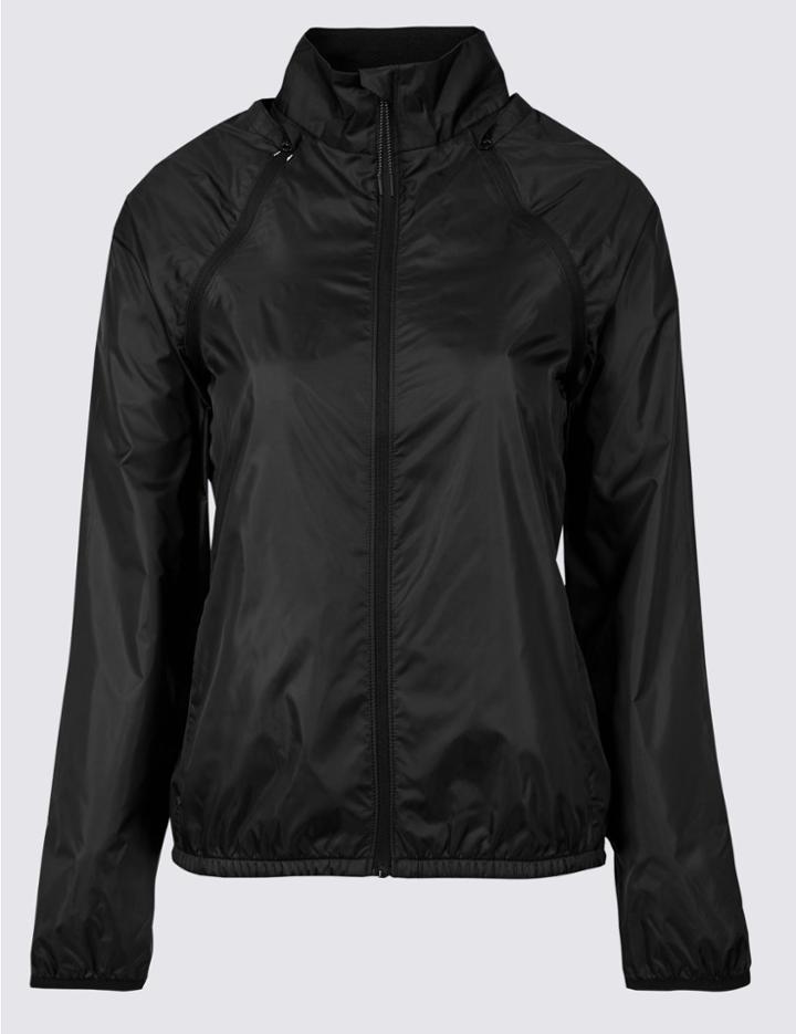 Marks & Spencer Quick Dry Long Sleeve Jacket Black