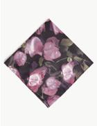 Marks & Spencer Silk Floral Design Pocket Square Purple Mix