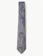Marks & Spencer Pure Silk Paisley Tie Chartreuse