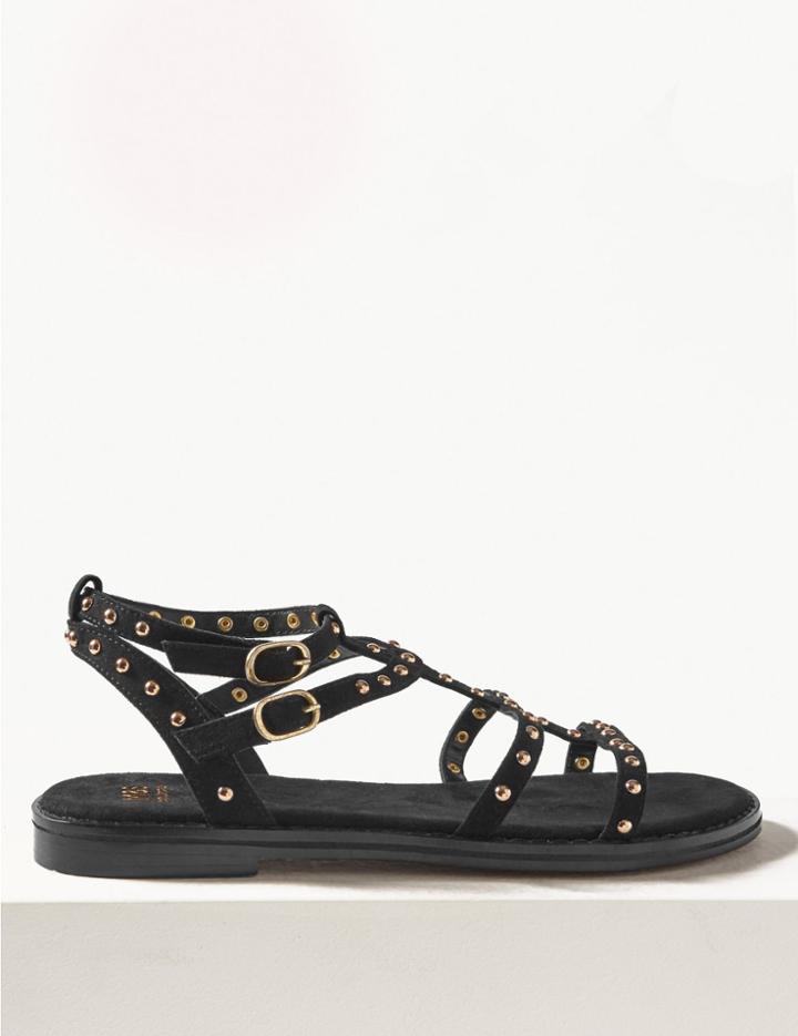 Marks & Spencer Studded Gladiator Sandals Black