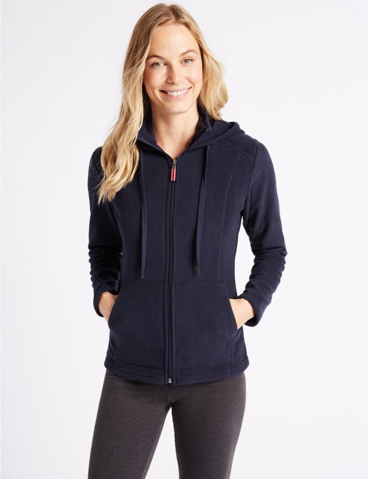 Marks & Spencer Hooded Fleece Jacket Navy