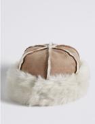 Marks & Spencer Faux Fur Shearling Winter Hat Natural