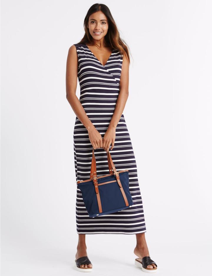 Marks & Spencer Eyelet Tote Bag Navy Mix