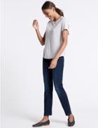Marks & Spencer Sculpt & Lift Mid Rise Straight Leg Jeans Indigo