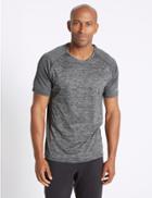 Marks & Spencer Active Performance Textured T-shirt Grey Mix