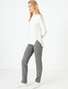 Marks & Spencer Jersey Herringbone Slim Fit Trousers Black Mix