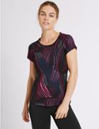 Marks & Spencer Printed Short Sleeve T-shirt Black Mix