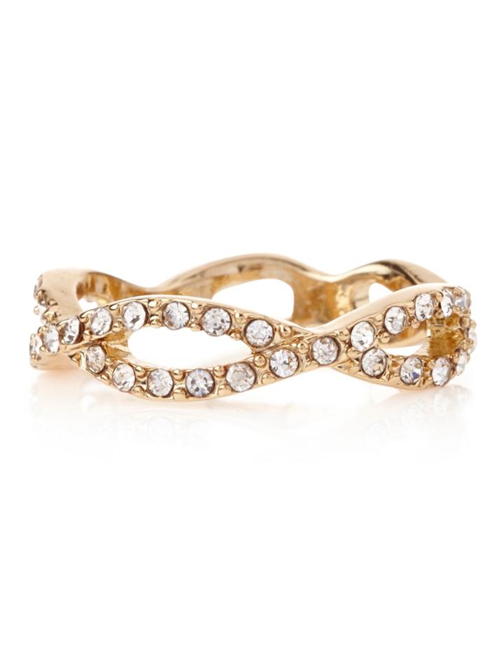 Marks & Spencer Gold Plated Diamant Eye Ring Gold Mix