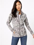Marks & Spencer Panelled Printed Fleece Jacket Grey Mix