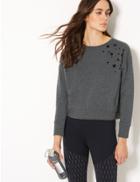 Marks & Spencer Cotton Rich Long Sleeve Sweatshirt Charcoal Mix