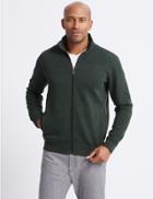 Marks & Spencer Pure Cotton Zipped Through Sweatshirt Khaki
