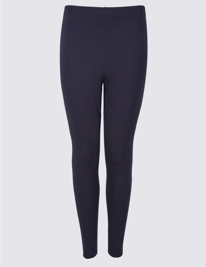 Marks & Spencer Curve Cotton Rich Leggings Navy