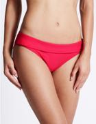 Marks & Spencer Roll Top Hipster Bikini Bottoms Red