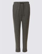Marks & Spencer Textured Trousers Black Mix