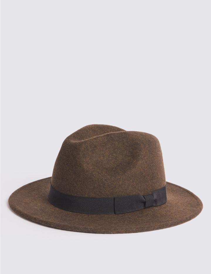 Marks & Spencer Pure Wool Ambassador Hat With Stormwear&trade; Olive