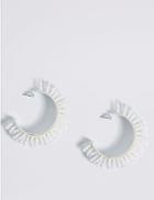 Marks & Spencer Beaded Hoop Earrings White