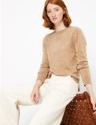 Marks & Spencer Cashmilon&trade; Round Neck Jumper Camel