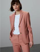 Marks & Spencer Relaxed Fit Single Breasted Blazer Dusky Pink