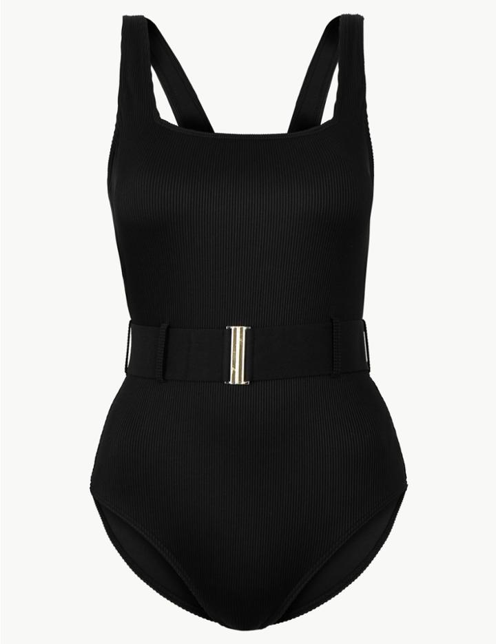 Marks & Spencer Secret Slimming&trade; Belted Bandeau Swimsuit Black