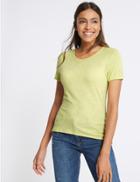 Marks & Spencer Round Neck Short Sleeve T-shirt Lime