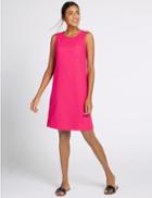 Marks & Spencer Linen Blend Sleeveless Tunic Dress Raspberry
