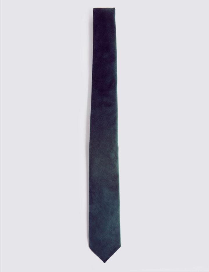 Marks & Spencer Velvet Tie Pine Green
