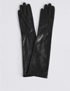 Marks & Spencer Leather Longline Gloves Black