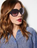 Marks & Spencer Laguna Wrap Around Oval Sunglasses Navy Mix