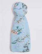 Marks & Spencer Floral Print Scarf Blue Mix