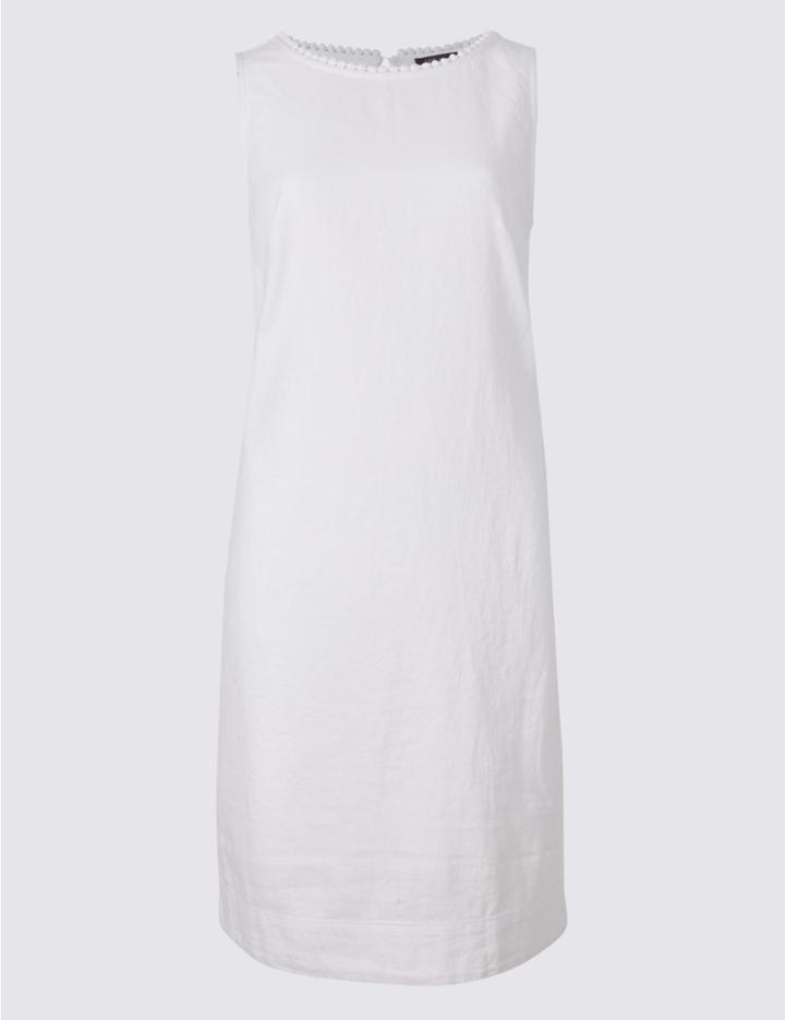 Marks & Spencer Linen Rich Tunic Dress Ivory