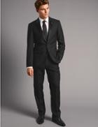 Marks & Spencer Black Tailored Fit Italian Wool Jacket Black