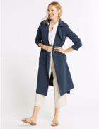 Marks & Spencer Crepe Trench Coat Navy