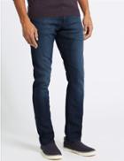 Marks & Spencer Slim Fit Stretch Jeans Med Blue Denim