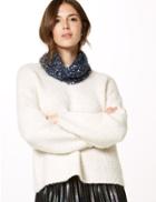 Marks & Spencer Textured Snood Scarf Navy Mix